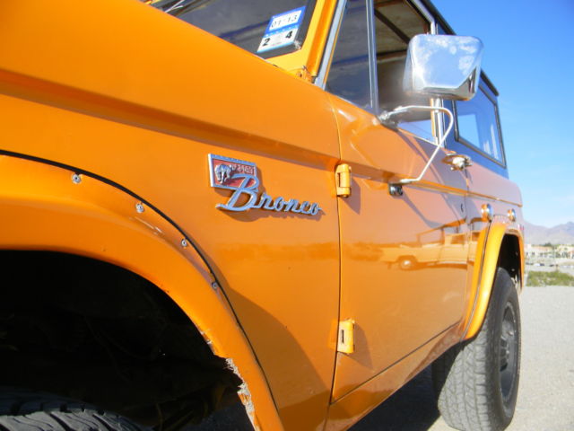 1971 Orange Ford Bronco Convertible