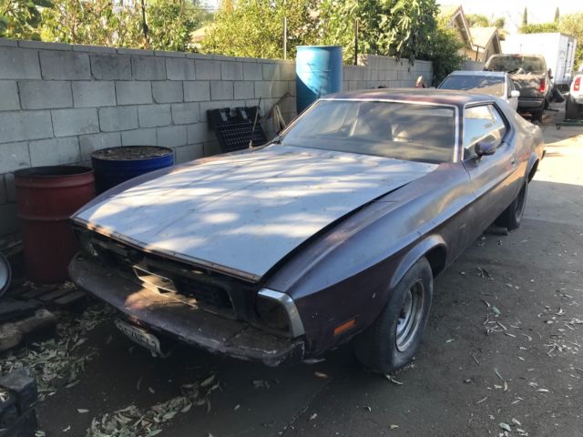 1973 Burgundy Ford Mustang Hardtop