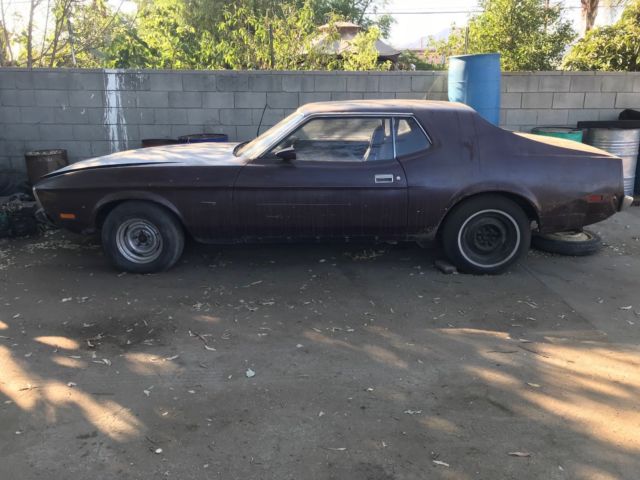 1973 Burgundy Ford Mustang Hardtop