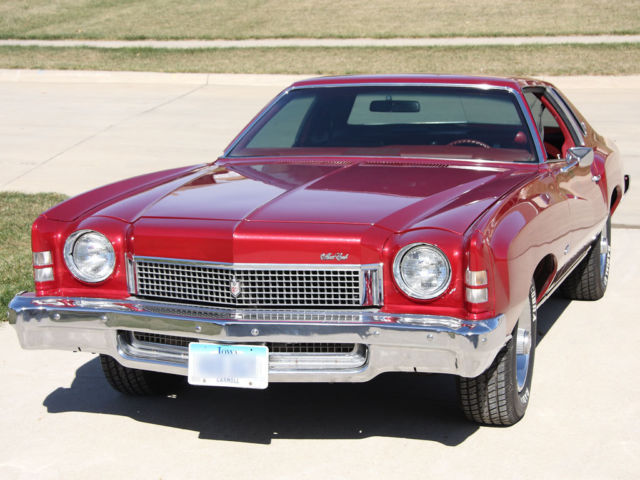 1973 Maroon Chevrolet Monte Carlo Hardtop