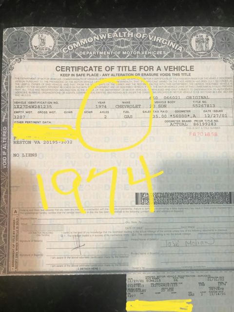 1974 Green Chevrolet Nova Coupe