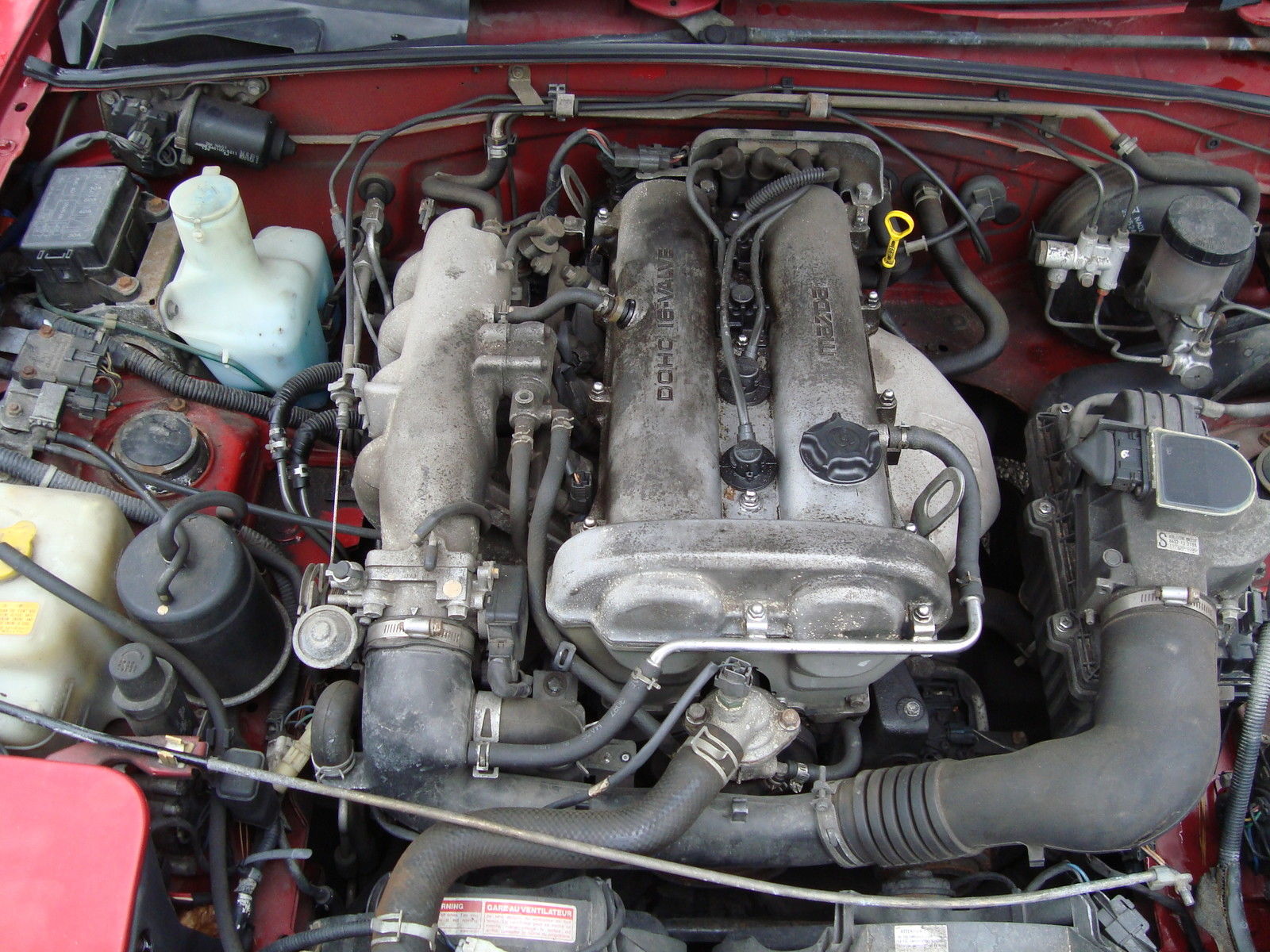 1990 Red Mazda MX-5 Miata Convertible