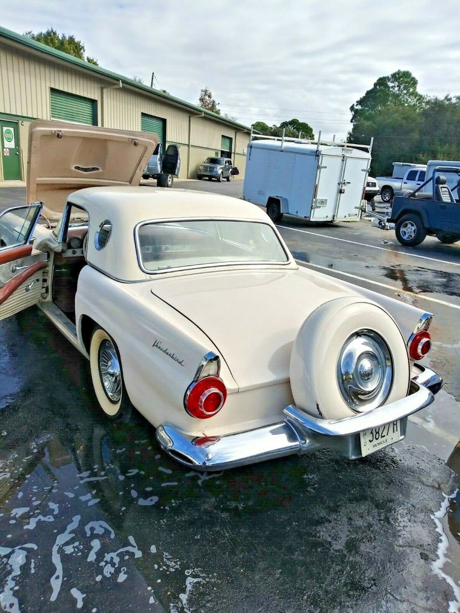1956 Beige Ford Thunderbird Convertible