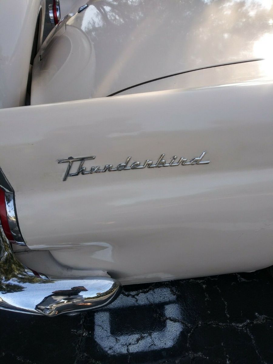 1956 Beige Ford Thunderbird Convertible