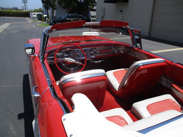 1958 Rangoon Red White accent Pontiac Bonneville Convertible