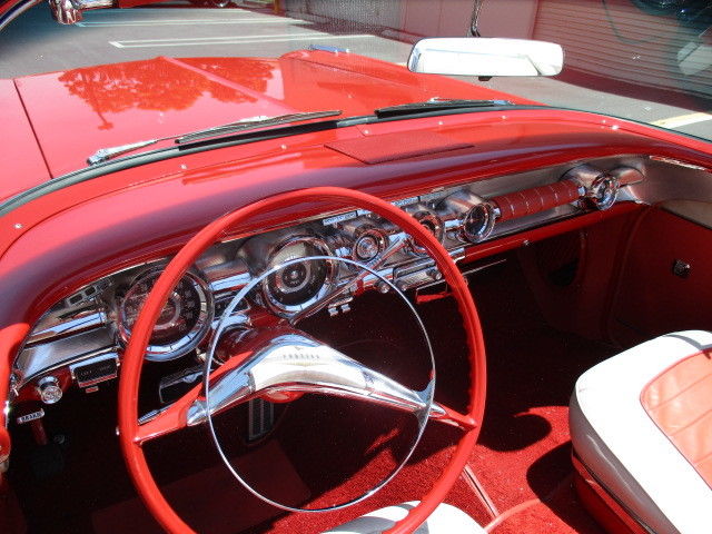 1958 Rangoon Red White accent Pontiac Bonneville Convertible