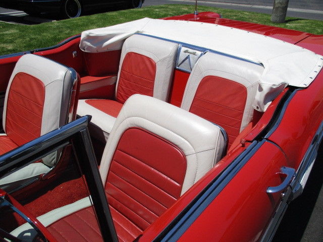 1958 Rangoon Red White accent Pontiac Bonneville Convertible