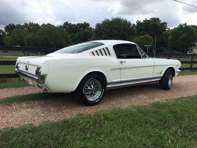 1965 White Ford Mustang Fastback