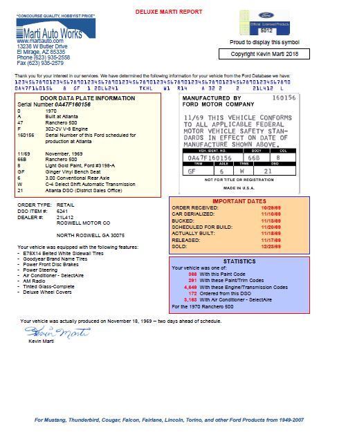 1970 Light Gold (Cream) Ford Ranchero Coupe Utility