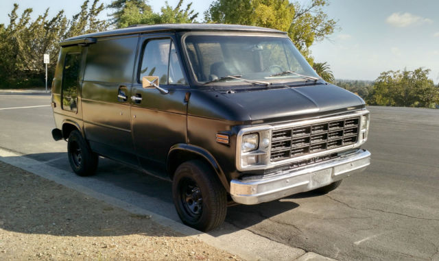 1979 Black Chevrolet G20 Van Standard Passenger Van