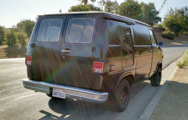 1979 Black Chevrolet G20 Van Standard Passenger Van