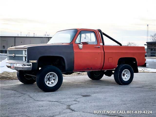 1982 Orange Chevrolet C/K Pickup 1500 CHEVY K10 4WD SHORT BED S