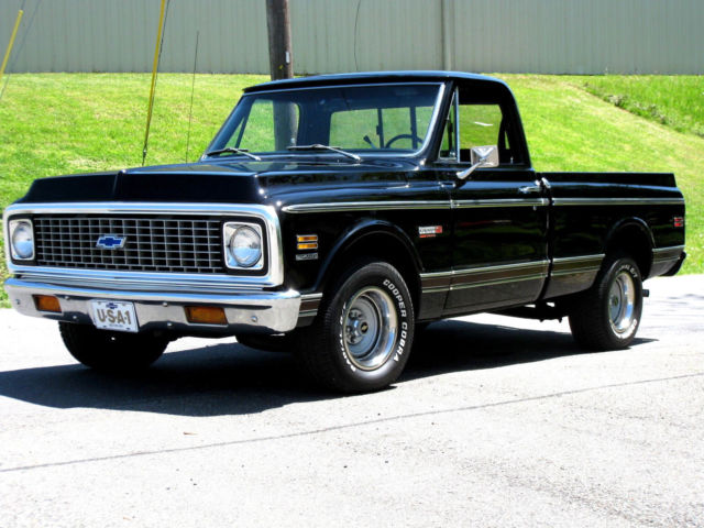 1972 Black Chevrolet C-10 Reg Cab