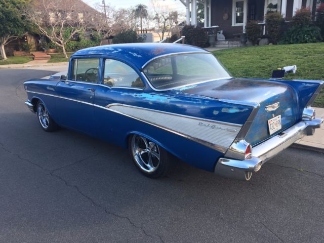 1957 Blue Chevrolet Bel Air/150/210