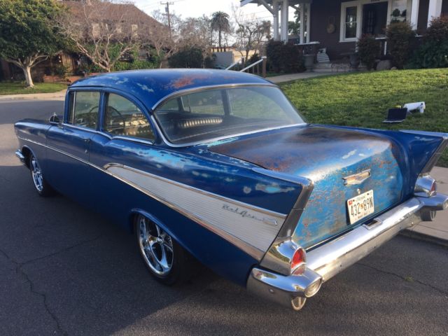 1957 Blue Chevrolet Bel Air/150/210