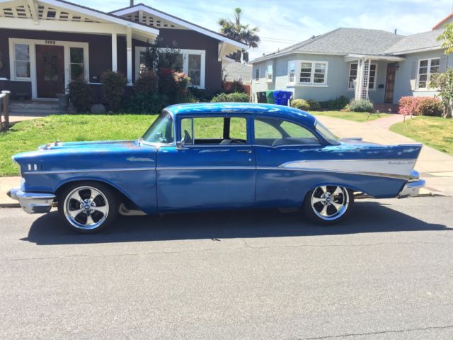 1957 Blue Chevrolet Bel Air/150/210