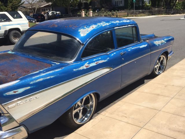 1957 Blue Chevrolet Bel Air/150/210