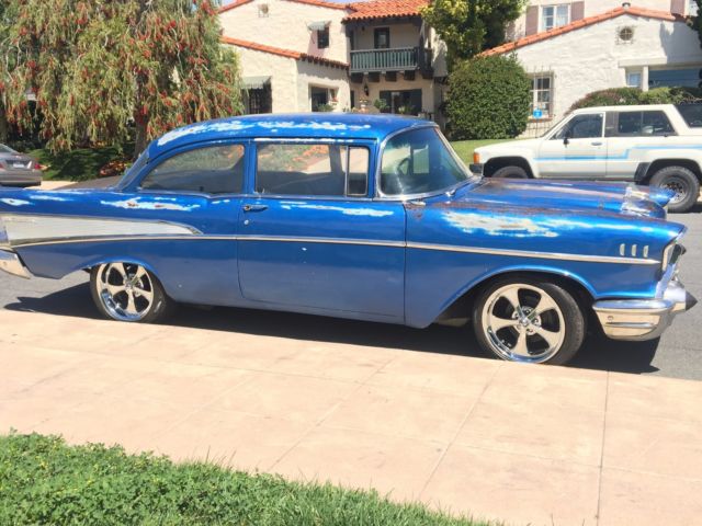 1957 Blue Chevrolet Bel Air/150/210