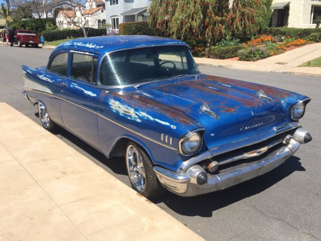 1957 Blue Chevrolet Bel Air/150/210