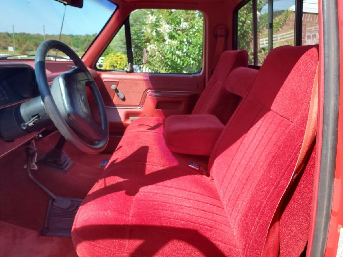 1991 Red Ford F-150 Standard Cab Pickup