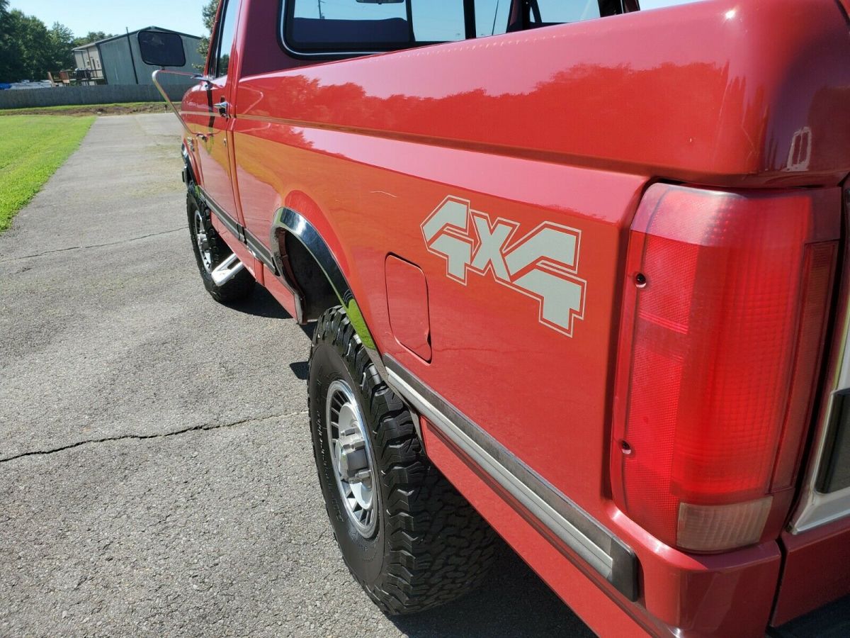 1991 Red Ford F-150 Standard Cab Pickup