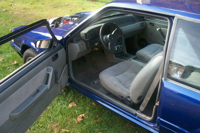1988 Blue Ford Mustang Hatchback