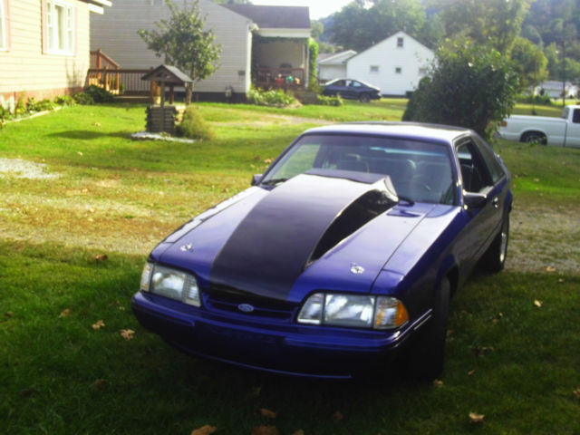 1988 Blue Ford Mustang Hatchback