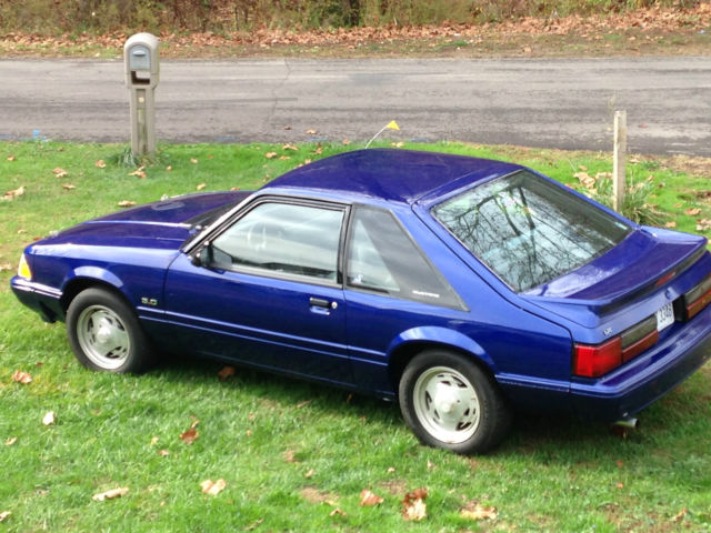 1988 Blue Ford Mustang Hatchback
