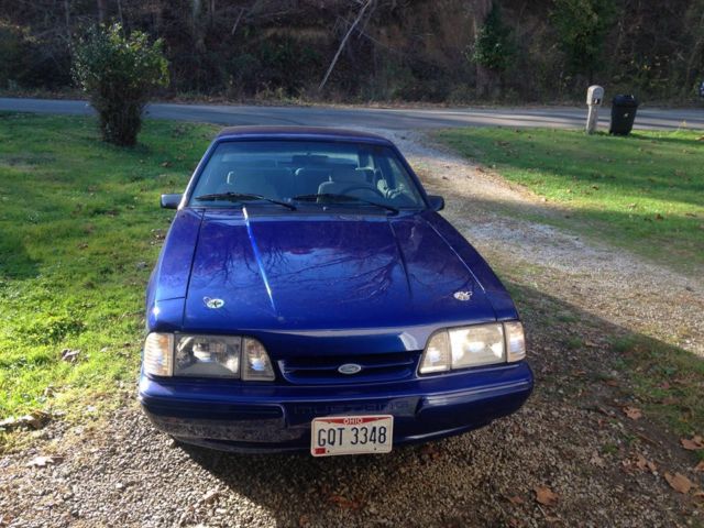 1988 Blue Ford Mustang Hatchback