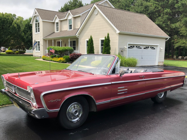 1966 Burgundy Plymouth Fury Convertible