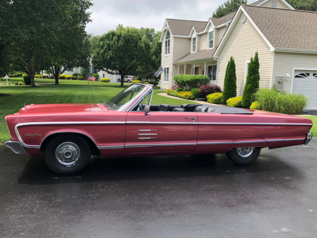 1966 Burgundy Plymouth Fury Convertible