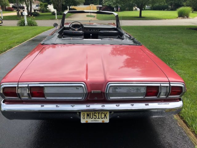 1966 Burgundy Plymouth Fury Convertible