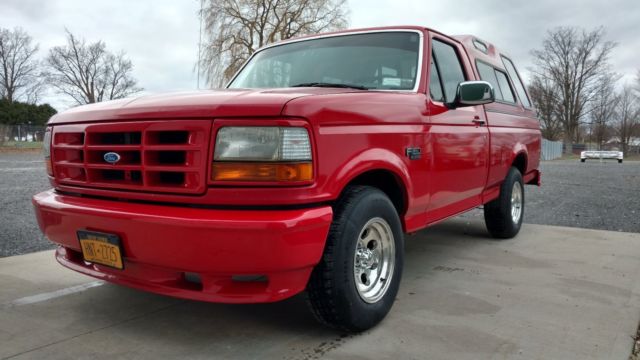 1993 Red Ford F-150 Standard Cab Pickup