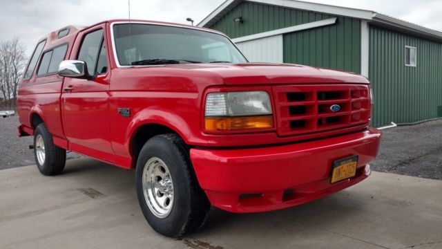 1993 Red Ford F-150 Standard Cab Pickup