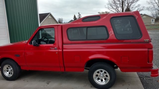1993 Red Ford F-150 Standard Cab Pickup