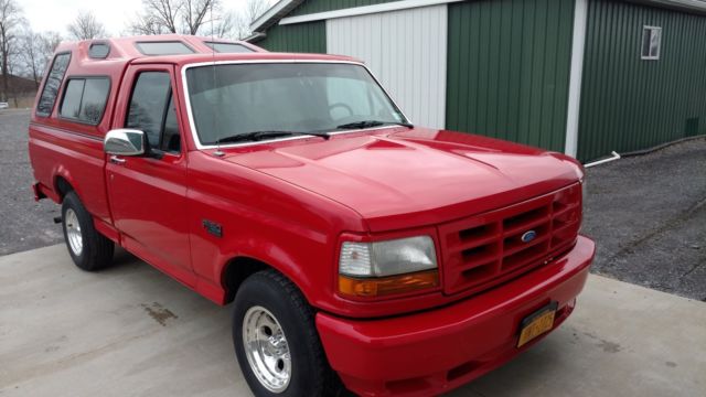 1993 Red Ford F-150 Standard Cab Pickup