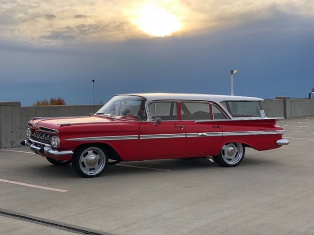 1959 Red Chevrolet Impala Wagon