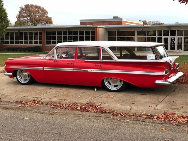 1959 Red Chevrolet Impala Wagon