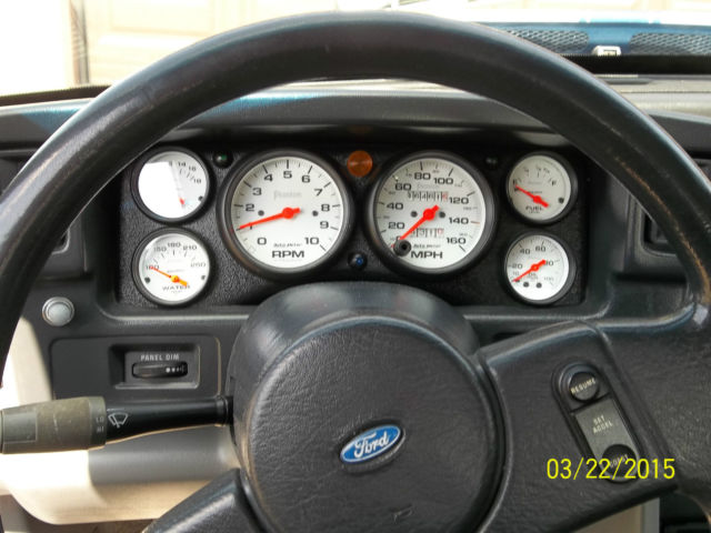 1987 Blue Ford Mustang 2 door