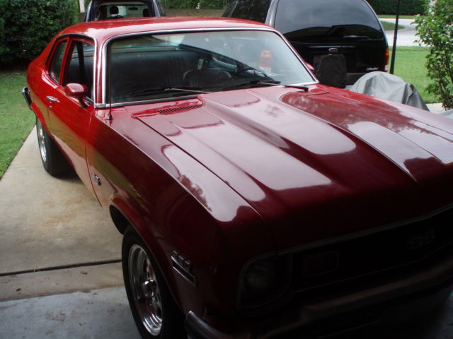 1973 Red Chevrolet Nova Coupe