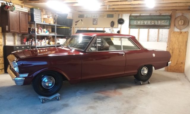 1963 Red Chevrolet Nova Coupe