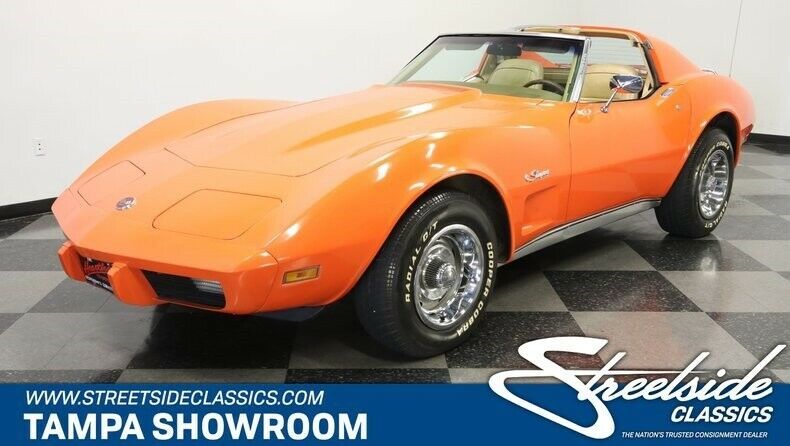 1976 Orange Chevrolet Corvette Coupe