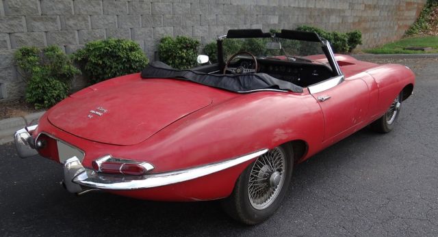 1968 Red Jaguar E-Type Convertible
