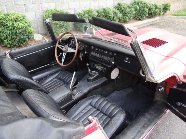 1968 Red Jaguar E-Type Convertible