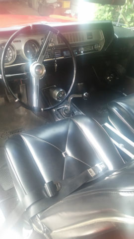 1966 Red Oldsmobile 442 Cutlass Coupe w/post