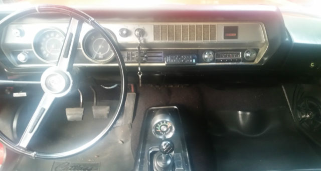 1966 Red Oldsmobile 442 Cutlass Coupe w/post