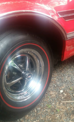 1966 Red Oldsmobile 442 Cutlass Coupe w/post