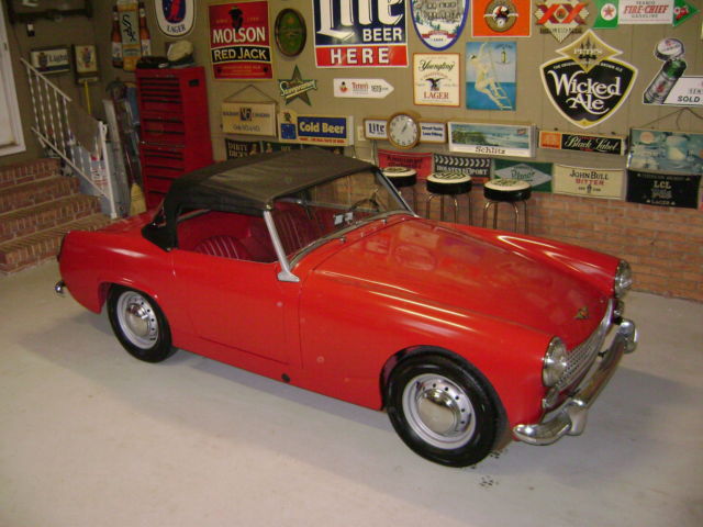 1962 Red Austin Healey Sprite Convertible