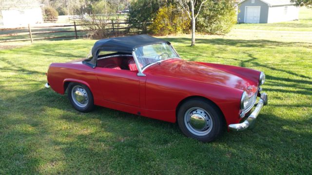 1962 Red Austin Healey Sprite Convertible