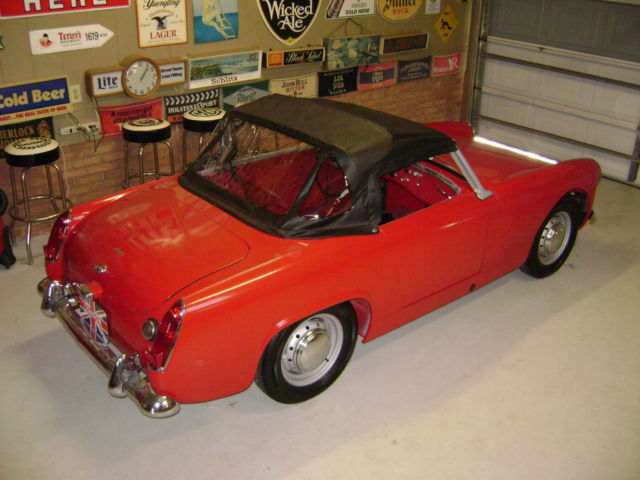 1962 Red Austin Healey Sprite Convertible